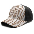 thumbnail image 2 of Leopard Print Baseball Cap Adjustable Size – Stylish Spliced Design Trucker Hat, Dad Hat with Full Print Front & Brim, Breathable Cotton Blend Snapback for Sports, Travel & Daily Wear, 2 of 3