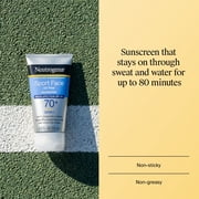Neutrogena Sport Face Lotion Sunscreen Broad Spectrum SPF 70+, 2.5 fl oz