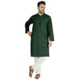 thumbnail image 5 of Atasi Indian Mens 2 Piece Kurta Pajama Set Henley NeckÂ&nbsp;Casual Long Kurta, 5 of 7