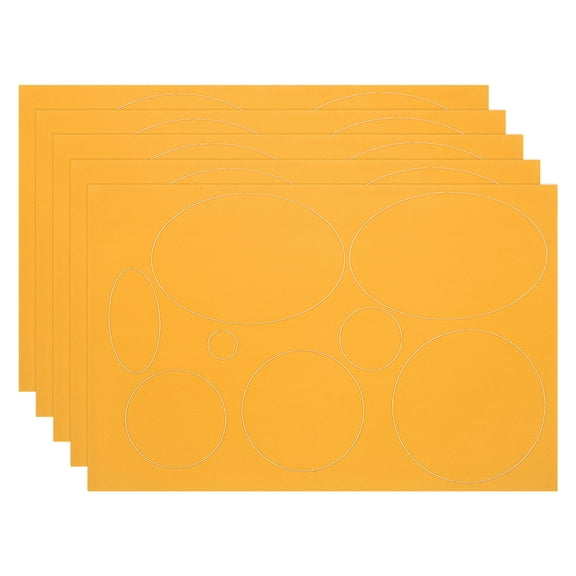 Uxcell Down Jacket Repair Patch, Nylon Down Jacket Patch Repair Kit Self Adhesive Oval Yellow 5 Pcs