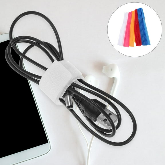 GOOHOCHY 50-Pack Cable Ties with Hooks and Straps for Appliance Cord Organization, Assorted Colors Included