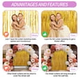 thumbnail image 3 of 3 Pack Metallic Gold Foil Fringe Door Curtain Hanging Decoration for Wedding Birthday Prom Mardi Gras Graduation Party Decorations, 3 of 7