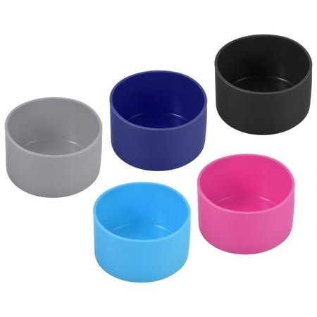 

Uxcell 75mm ID Anti-slip Bottom Sleeve Cover Water Bottle Boots 5 Colors 5 Pack