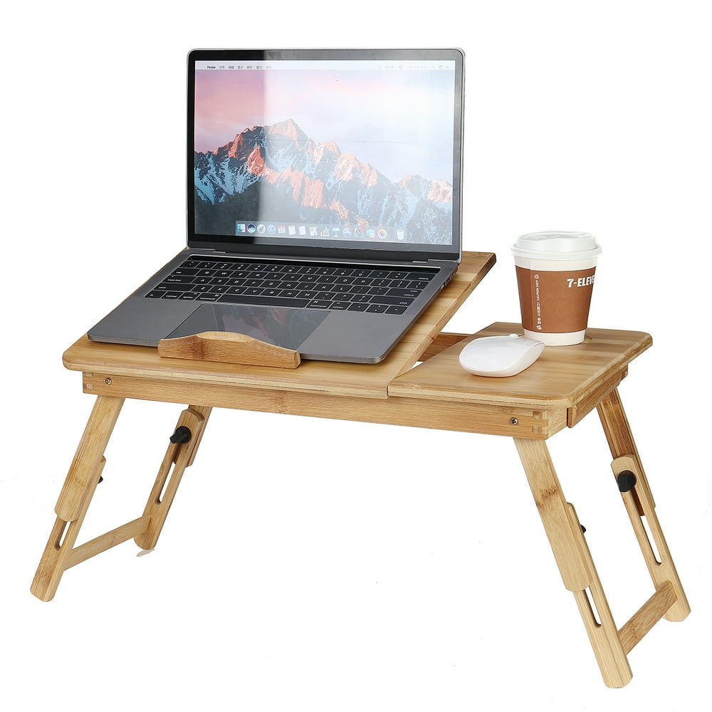Multi Function Bamboo Adjustable Lapdesk Table  Laptop  