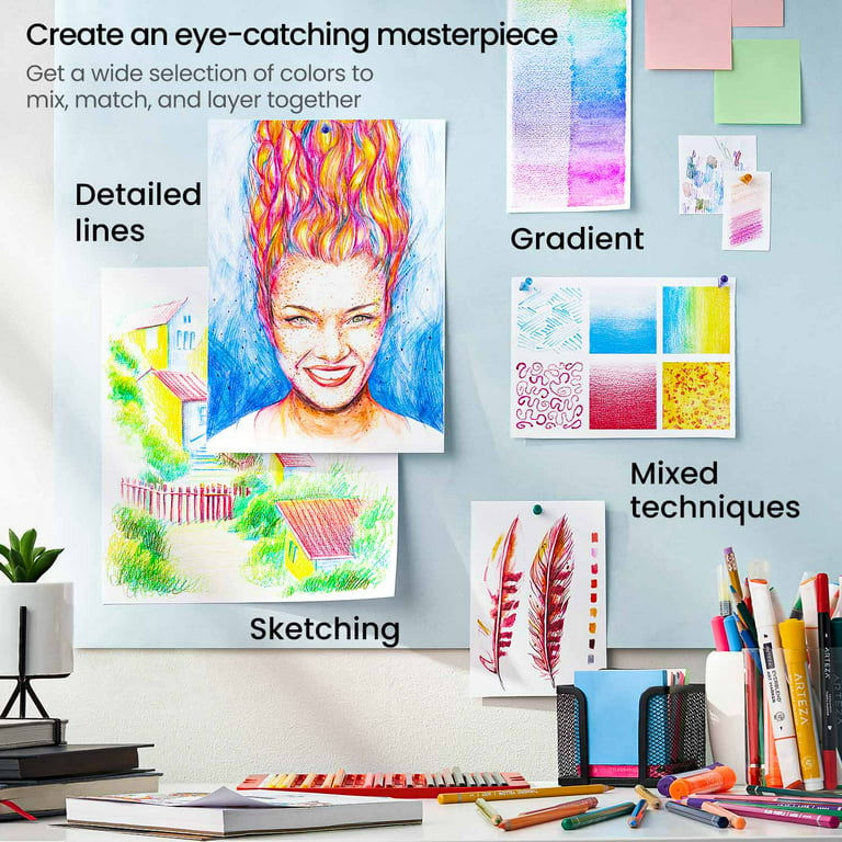 Arteza Professional Watercolor Pencils, Assorted Colors, Coloring Set for  Adult Artists, Non-Toxic - 120 Pack - Walmart.com