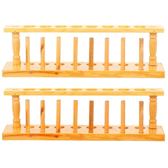 2pcs Laboratory Test Tube Stands Wooden Test Tube Rack Test Tube Holder