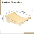 thumbnail image 5 of Large Sisal Cat Scratcher Bed, 19.7 x 13 x 6.7 in Wooden Cat Furniture, E0 Grade Solid Wood Cat Hammock Lounge Chair, Beige Cat Scratching Board Bed for Playing, Relaxing, 5 of 5