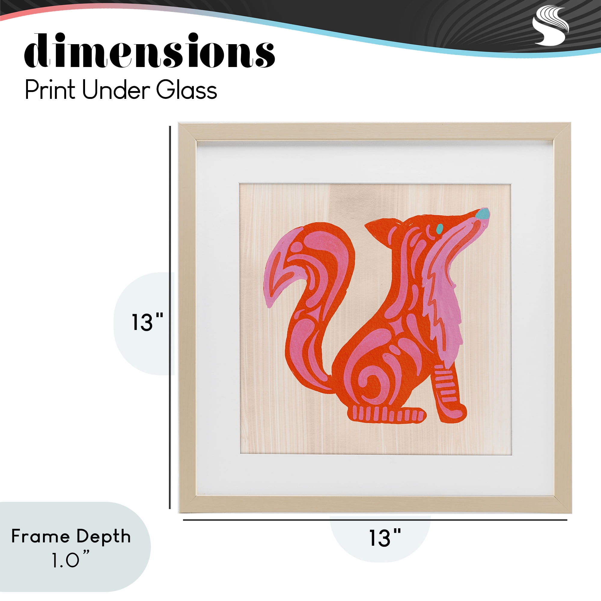 Stupell Industries Whimsical Folk Fox Vibrance Birch Framed Print Under Glass, design by The Paper Curator