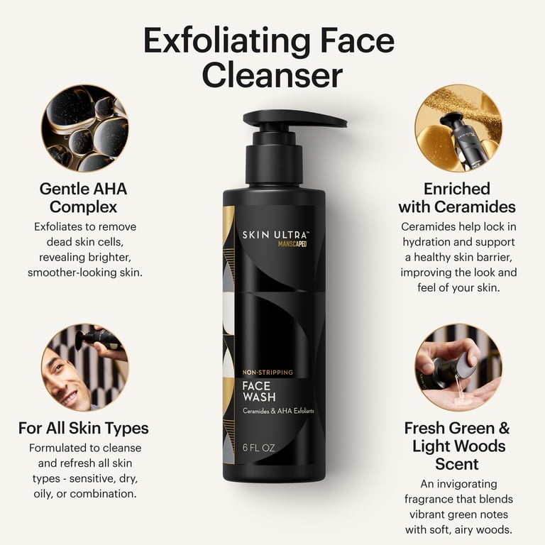 Manscaped Skin Ultra Face Wash, Exfoliating Cleanser, 6 fl oz photo 2