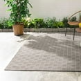 thumbnail image 2 of Squares Grey Handwoven Indoor/Outdoor Rug, 2'6" x 8' Runner, 2 of 6