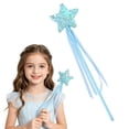 thumbnail image 2 of Star Wand for Kids with Glitter Star Top and Ribbon Streamers, Princess Magic Wand Toy for Girls Dress Up Party Favor, Fairy Costume Accessory for Birthday Celebration, 2 of 4