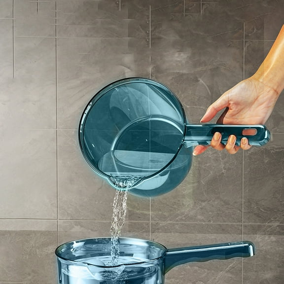 TaTaai 5Pcs Clear Plastic Bathing Ladle Spoons Kitchen Accessories Bathroom Water Scoop Cup Baby Shampoo Bath Spoon Home Essential