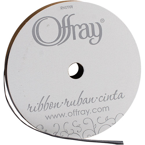 Offray Ribbon, Black 5/16 inch Sheer Ribbon, 9 feet