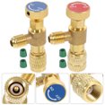 thumbnail image 3 of KAKOWELY Fluoride Adding Valves 2pcs Car Air Conditioner Refrigeration Converting Adapter Fluoride Adding Valves2.64"X1.18"X0.59", 3 of 5