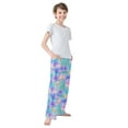 thumbnail image 4 of FORMRS Kids Pajama Pants with Pockets Size 13-14Y Boys Lounge Sleep Bottoms, Neon Starfish Pattern, 4 of 8