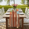 thumbnail image 4 of Table Runners 36 Inches Long Dress Scarves, Orange Abstract Farmhouse Kitchen/Dining Table Runner, Short Coffee Tablerunners, Vintage Geometric Gradient Oil Painting Modern 13x36 Inch, 4 of 9