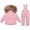 Pink, variant on Kid's Baby One Piece Snowsuits Boys Girls Fashion Solid Color Down Jackets Keep Thickening Warm Outdoor Coat Jumpsuit Set