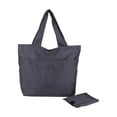 thumbnail image 2 of Dyegold Solid Color Foldable Nylon Shoulder Tote Bag with Zipper Closure and Large Capacity for Travel Work Shopping, 2 of 6