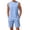 Clear Blue, variant on Men's Pajamas Set Workout Tank Top Pjs Sets with Shorts 2 Piece Soft Sleeveless Casual Sleep Shirts Loungewear Sets