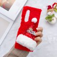 thumbnail image 5 of Plush Case for Samsung Galaxy Z Fold 3, Cute 3D Christmas Hat Case Soft Faux Lambswool Cover Fashion Shockproof Cover Cartoon Case Girl Furry Phone Cover for Samsung Galaxy Z Fold 3, Red, 5 of 6