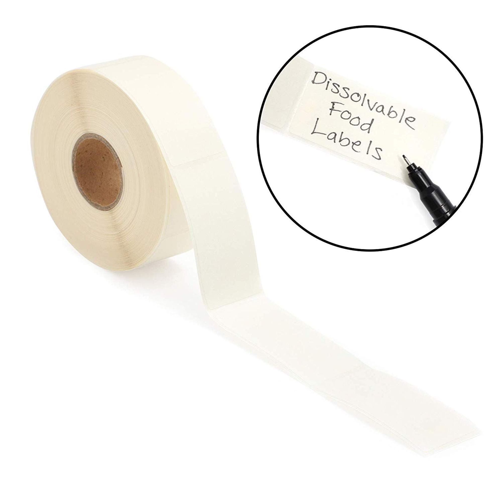 500 Packs Blank Dissolvable Food Storage Labels Stickers for Home and