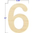 thumbnail image 2 of Pack of 1, 10 Inch x 1/4" Baltic Birch 6 Round Wood Numbers for Wood Craft Project, Children or Adult Art Work, Home and Holiday Décor and DIY Fun, Made in USA, 2 of 2