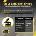 thumbnail image 5 of 130 lb. Heavy-Duty Double-Looped Garage Door Extension Spring (2-Pack) - YELLOW | Springs for Garage Hardware Parts, 5 of 6
