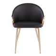 thumbnail image 5 of LumiSource Claire Chairs, Faux Leather, Black/Gold, Set Of 2 Chairs, 5 of 8