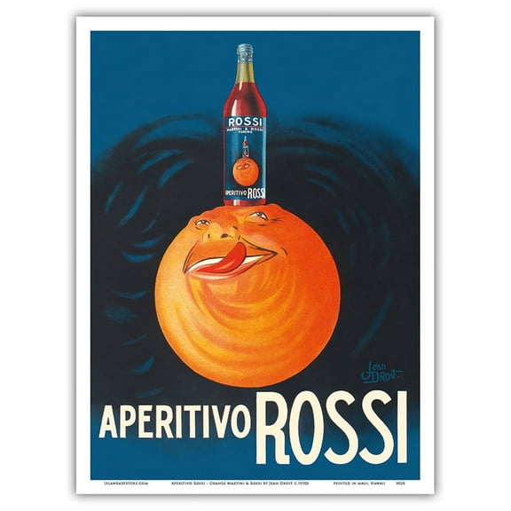Aperitivo Rossi Liqueur - Martini & Rossi - Torino (Turin) Italy - Vintage Advertising Poster by Jean Droit c.1930s - Master Art Print (Unframed) 9in x 12in