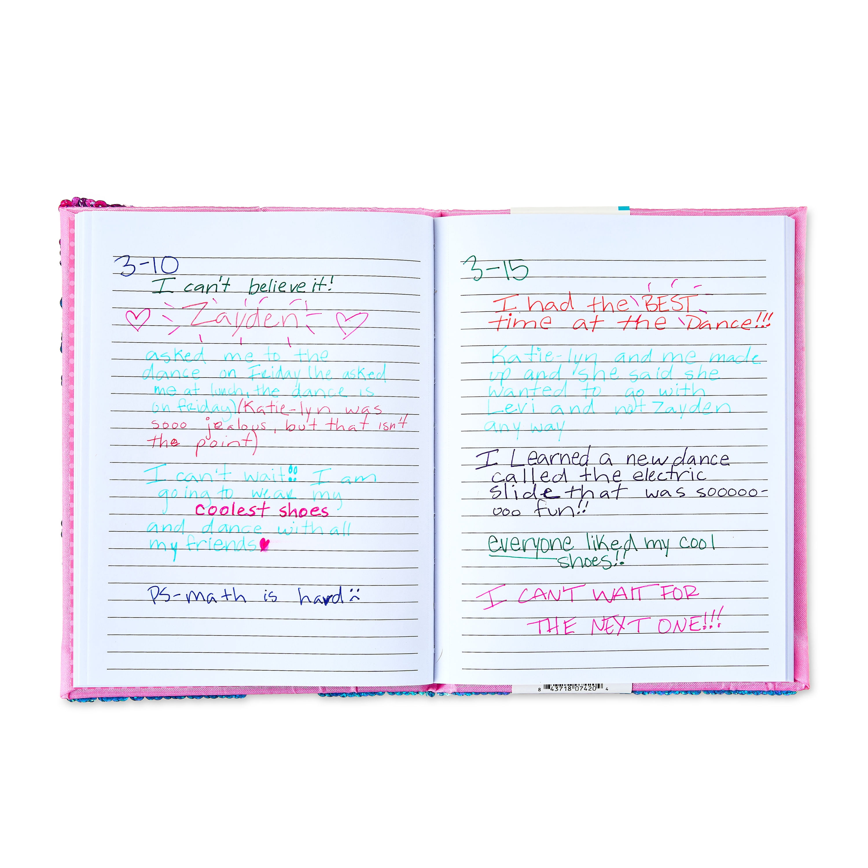 Pen+Gear Brand Flip Sequin Butterfly Journal, 96 Lined Perforated Sheets, 6" x 8"