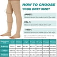 thumbnail image 7 of 2 Pair Wukang 20-32mmHg Thigh High Compression Stocking Toeless Compression Socks for Women & Men(Beige+Black), 7 of 7