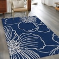 thumbnail image 3 of Blue Flowers Area Rug 4x6 Washable Rug Non Slip Spring Floral Botanical Modern Art Large Area Rug Indoor Floor Carpet for Entryway Bedroom Kitchen Living Room Home Office Dining Room Nursery, 3 of 8