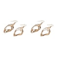 thumbnail image 2 of Qarigey 1 par de pendientes colgantes de doble capa para mujer, ropa de joyería, suministro a juego, regalos para amigos, pendientes de aleación para Oro 2piezas Qarigey  CBP372219, 2 of 6