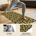 thumbnail image 4 of Black Yellow Sunflower Pattern Hot Yoga Mat Towel Non Slip for Hot Yoga - Quick-Drying Yoga Mat Cover with 4 Corner Pockets with Travel Bag - Hot Yoga Towel Non Slip 70"x26", 4 of 6
