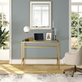 thumbnail image 4 of Evelyn&Zoe Sivil 42" Wide Rectangular Writing Desk, Brass, 4 of 7