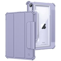 Fintie Semi Clear Case for 2021 iPad Mini 6th Generation 2021 8.3 Inch - Heavy Duty Rugged Cover with Pencil Holder, Lilac Purple