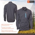 thumbnail image 4 of The American Outdoorsman Long-Sleeve Fishing Shirt Blackfoot River, Moisture-Wicking Button-Up Clothes/Apparel for Men (Dusk Blue, XXL), 4 of 7