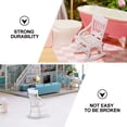 thumbnail image 3 of White Miniature Rocking Chair Model for Decor Made of Synthetic Material with Fine Details 2 Pieces, 3 of 9