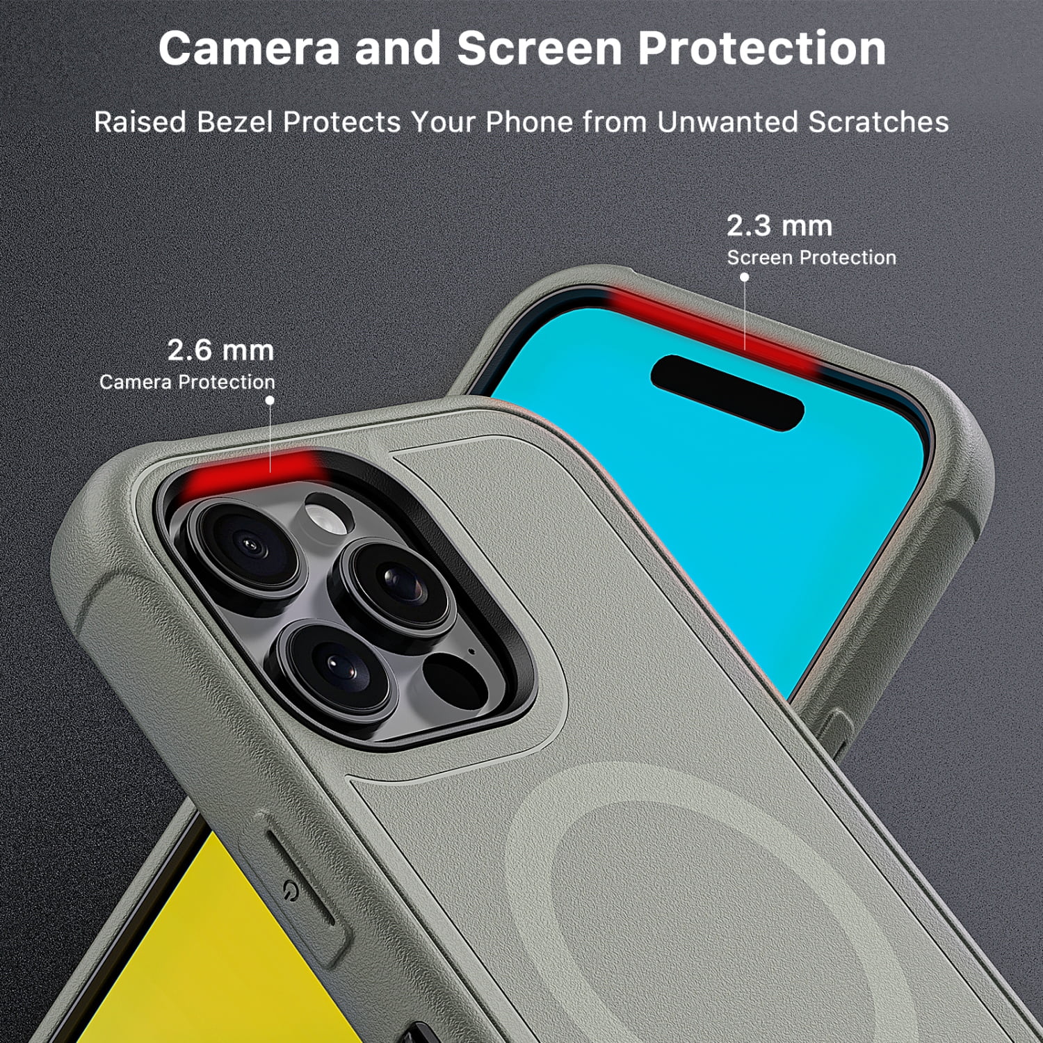 MyBat Pro Maverick Series Case with Holster and Tempered Glass for Apple iPhone 16 Pro - Gray