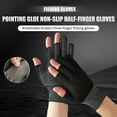 thumbnail image 3 of Sywqhk Guantes de pesca con corte de 3 dedos Guantes de pesca con protección solar antideslizantes (negro) Sywqhk Alta Calidad, 3 of 9