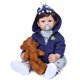 thumbnail image 3 of Muñeca renacida Decdeal Muñeca Reborn de 24 pulgadas, muñecas realistas para acompañar a bebés, vinilo de silicona y cuerpo de algodón, regalos para niños pequeños con abrigo azul marino y juguete de Decdeal Muñeca renacida, 3 of 6