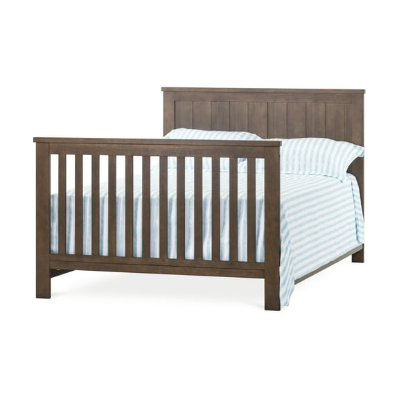 Child Craft Full-Size Bed Rail Conversion Kit, Converts 4-in-1 Crib to Bed, Pine Wood, Brushed Truffle