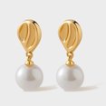 thumbnail image 6 of PRIYAL Pearl Earrings for Women, Dainty 14K Gold Plated 925 Sterling Silver Drop Quality Handpicked Freshwater Cultured Round Pearls Dangle Earrings Wedding Jewelry for Women Gifts, 6 of 15