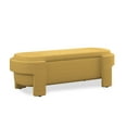 thumbnail image 6 of Modern Large Storage Entry Bench in Cream Linen Upholstery with Foam Padding - Ideal for Living Spaces, 6 of 8