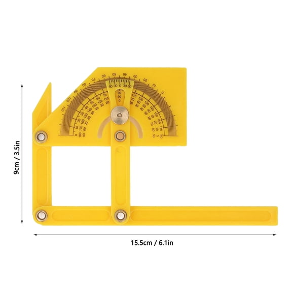 Plastic Protractor: Internal/External Angle Finder, 4,Link Design For Easy Measurement