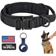 thumbnail image 2 of Collar táctico para perro, collar de entrenamiento militar ajustable de nailon con asa de control y hebilla de metal pesado para perros medianos y grandes, con parches de etiquetas de aire y estuche JAMW Sencillez, 2 of 4