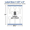 thumbnail image 6 of Avery Matte White Lollipop Labels, 1-1/2" x 4", 200 Total, 6 of 7