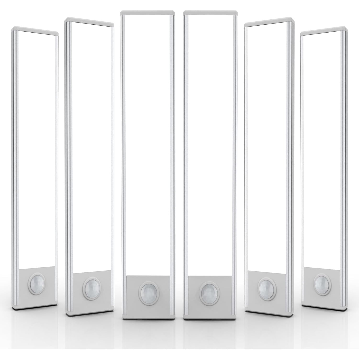 6 Pack Under Cabinet Lights Wireless, 50 LED Motion Sensor Light Indoor Rechargeable Magnetic Closet Lights Battery Operated, Under Counter Lights for Kitchen, Wardrobe, Hallway, Stairs