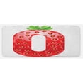 thumbnail image 1 of Numbers Kitchen Mat, Number 0 Strawberry Style Mathematics Algebra Organic Food Healthy, Plush Decorative Kitchen Mat with Non Slip Backing, 47" X 19", Vermilion Green Orange, by Ambesonne, 1 of 1