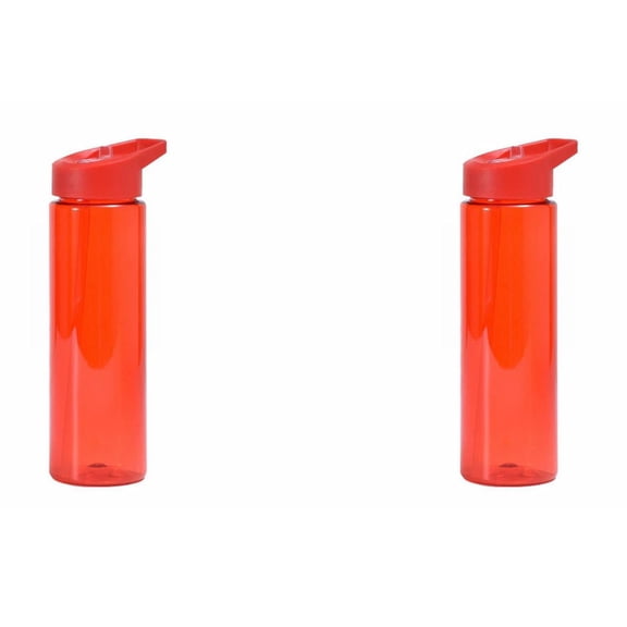 2PCS 700ml Large Capacity Clear Water Bottle Leakproof Drink Bottle Water Cup Drinkware Cup For School Outdoor Sport,Red